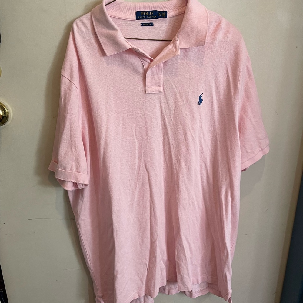 Polo by Ralph Lauren Men's Soft Pink Polo Shirt